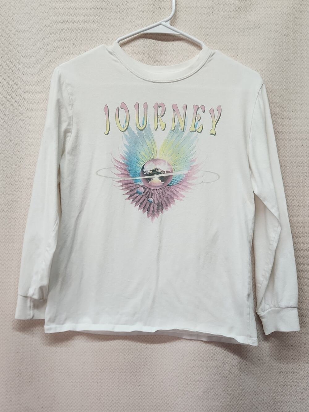 Kids' White Long Sleeve Graphic Tee